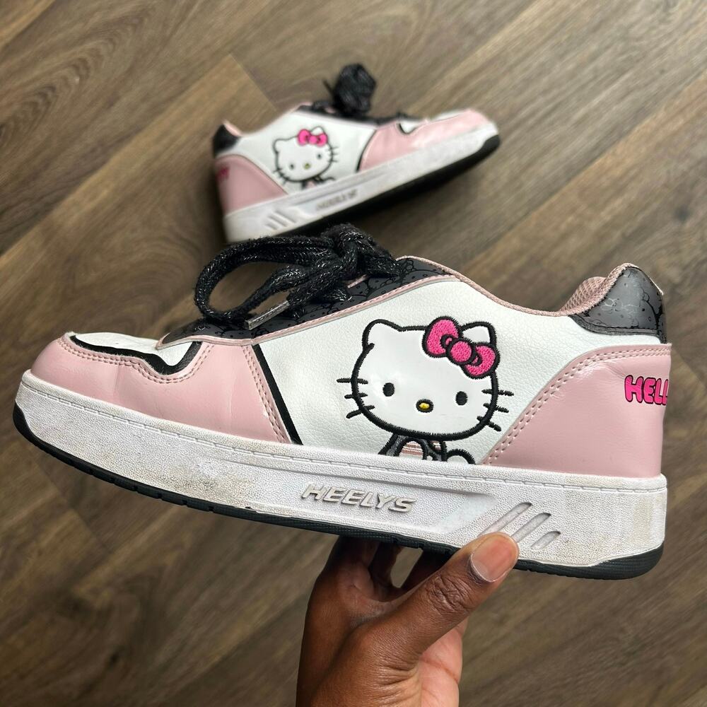 Hello Kitty Pink and Black Heelys Size 8 (Wheels Not Included)
